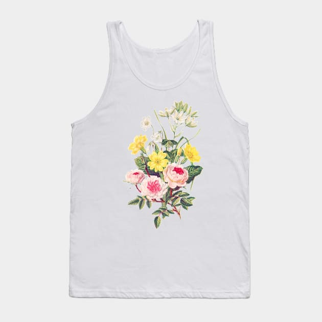 Flower Power -  Flower Bouquet - Hearts - Beautiful Flowers - Vintage Tank Top by BabyYodaSticker